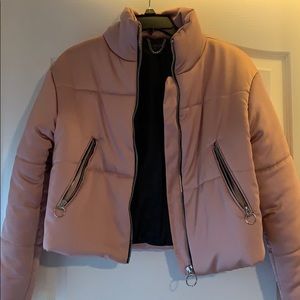 Topshop cropped puffer